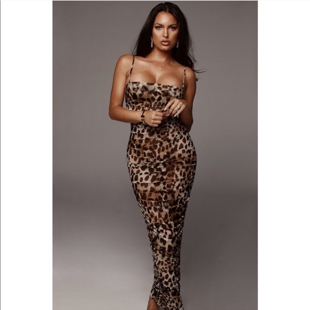 JLUXLABEL Leopard Print Maxi Dress